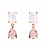 Rose Gold Pink Crystal Lottie Earring - Pure Apotheca