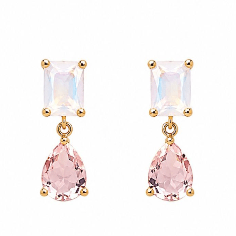 Rose Gold Pink Crystal Lottie Earring - Pure Apotheca