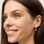 Rose Gold Pink Crystal Lottie Earring - Pure Apotheca
