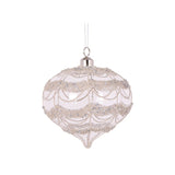 ROUND SILVER GLITTERED SCALLOP ONION BAUBLE - Pure Apotheca
