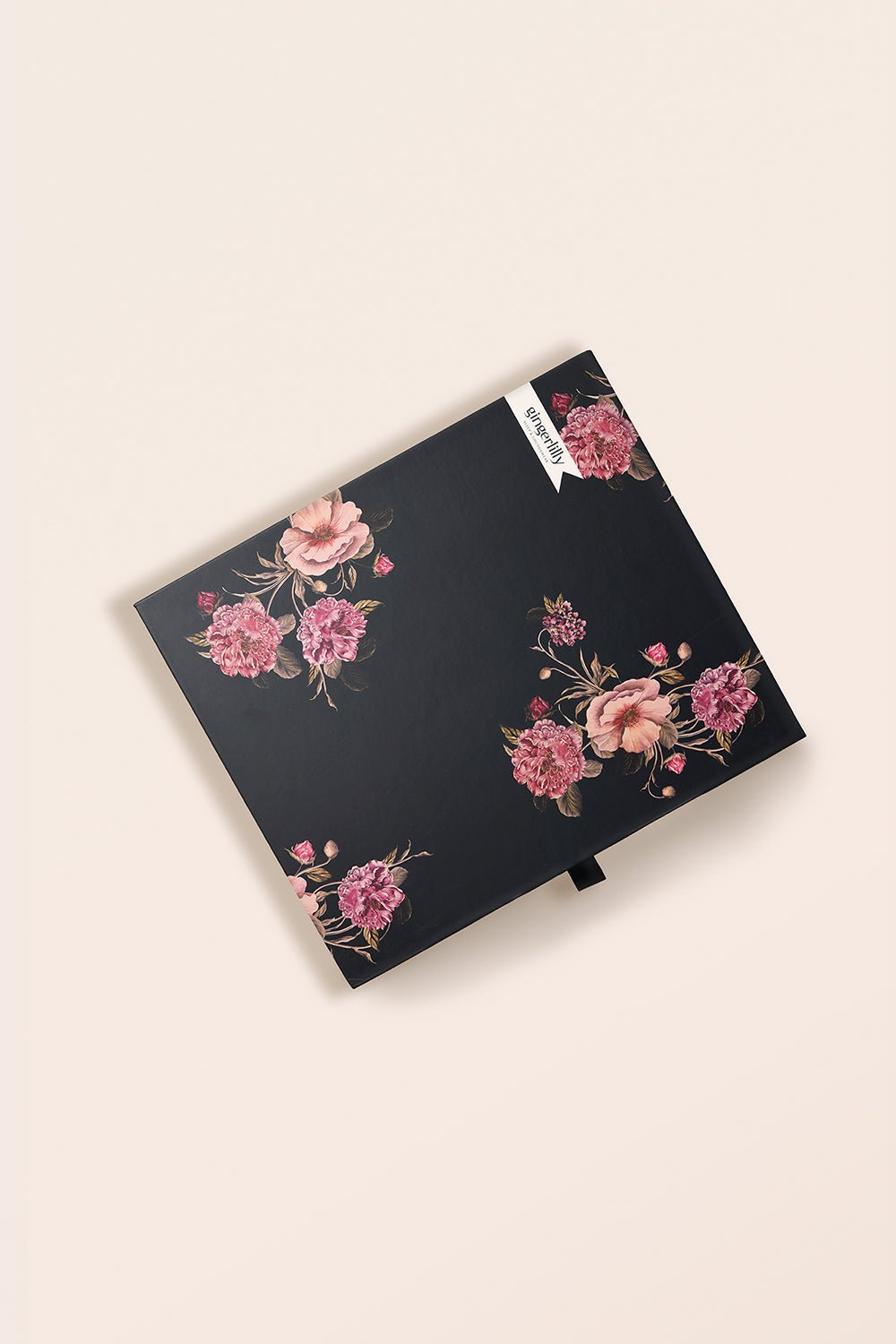 Ruby Floral Satin PJ Set Black - Pure Apotheca
