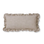 RUFFLES BLACK/NATURAL STRIPE CUSHION 35x70CM - Pure Apotheca