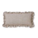 RUFFLES BLACK/NATURAL STRIPE CUSHION 35x70CM - Pure Apotheca