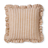 RUFFLES CINNAMON STRIPE CUSHION 50CM. - Pure Apotheca