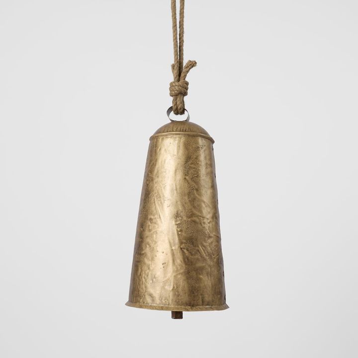 Rustic Cow Bell Large Antique Gold - Pure Apotheca