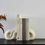 S - Curved Quartz Book Ends - Pure Apotheca