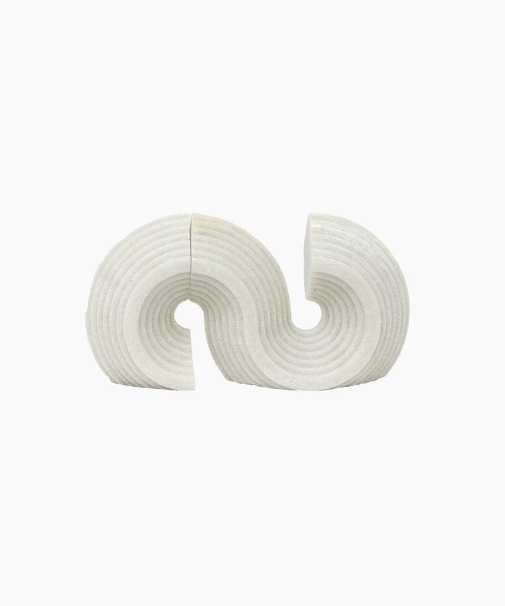 S - Curved Quartz Book Ends - Pure Apotheca