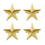 S/4 Star Napkin Rings Zinc 14x10cm Gold - Pure Apotheca