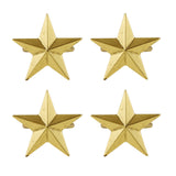 S/4 Star Napkin Rings Zinc 14x10cm Gold - Pure Apotheca