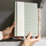 Sage Check Linen Bound Lined Journal - Pure Apotheca