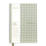 Sage Check Linen Bound Lined Journal - Pure Apotheca