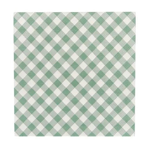 Sage Gingham Check Luncheon Napkin 20pk - Pure Apotheca