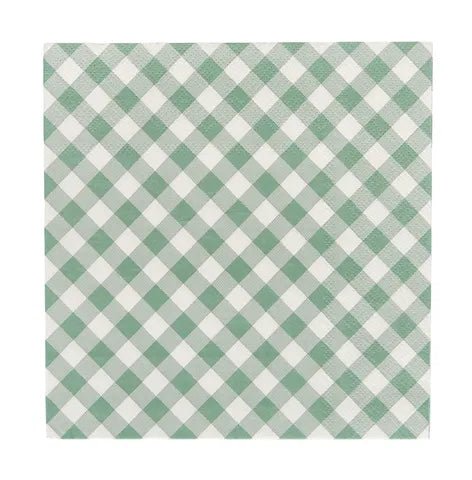 Sage Gingham Check Luncheon Napkin 20pk - Pure Apotheca