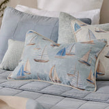 Sail Boats Blue Cushion 40x60cm - Pure Apotheca