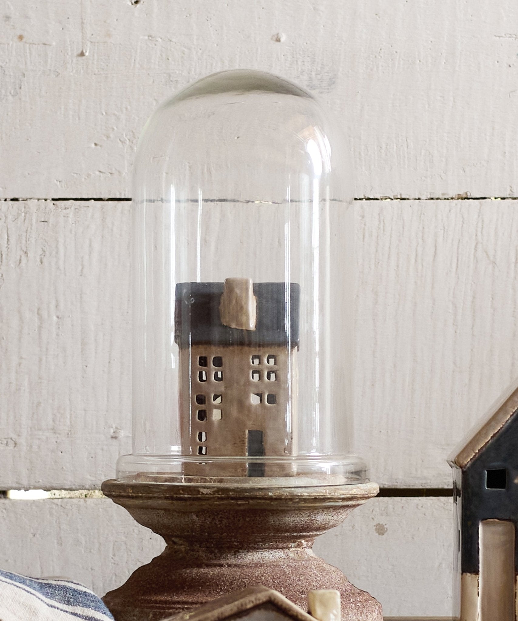 Saint Malo Tea Light House Blue Roof - Pure Apotheca