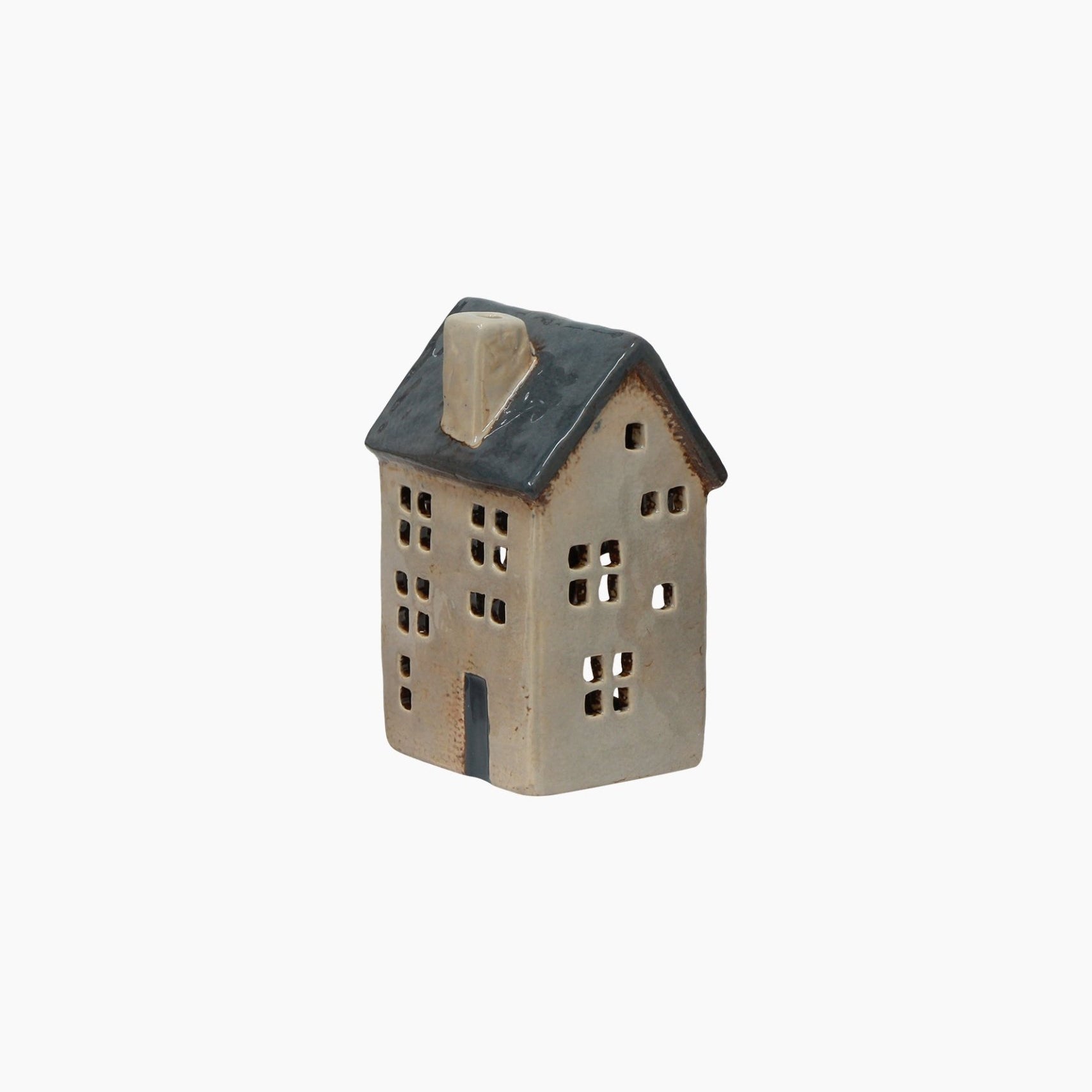 Saint Malo Tea Light House Blue Roof - Pure Apotheca