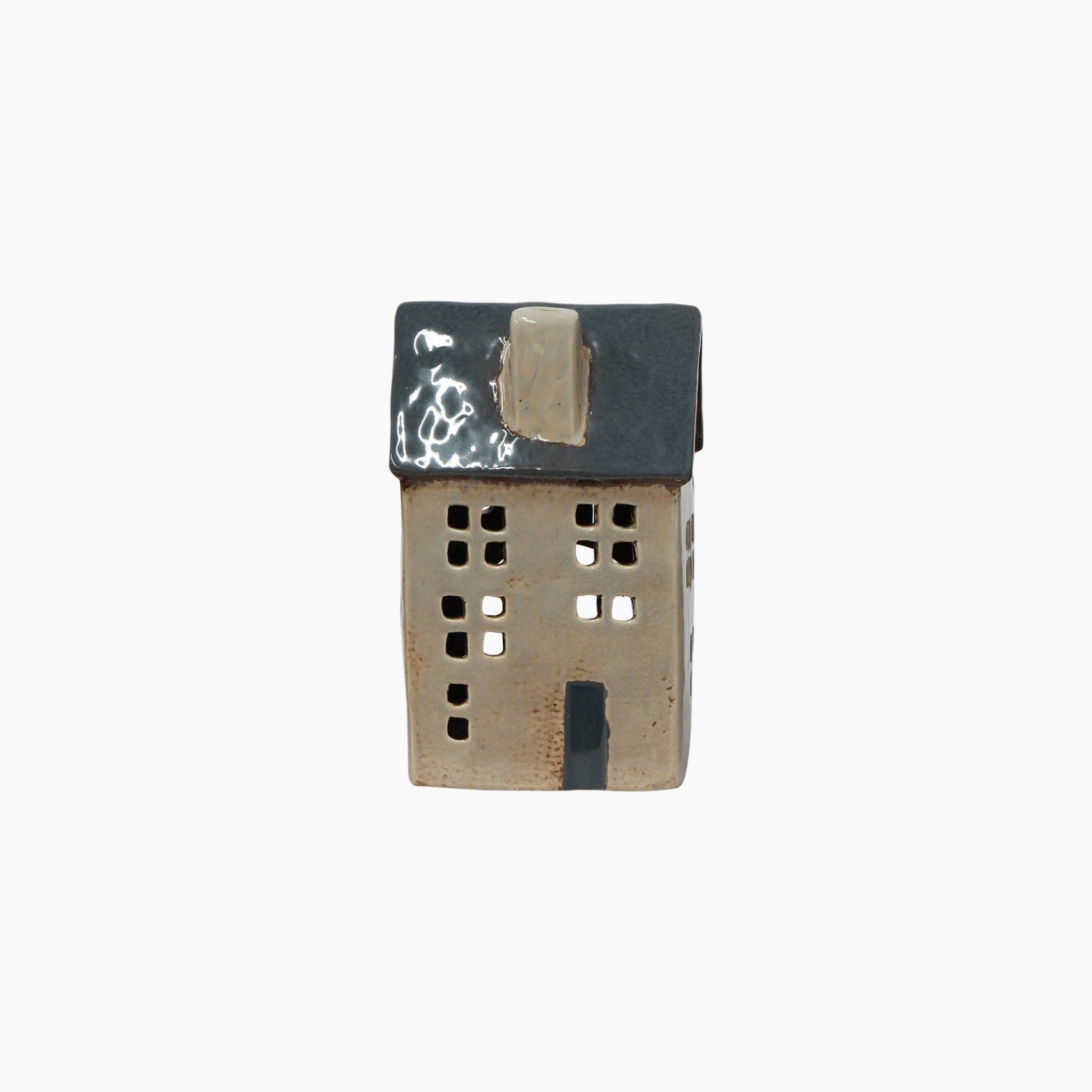 Saint Malo Tea Light House Blue Roof - Pure Apotheca