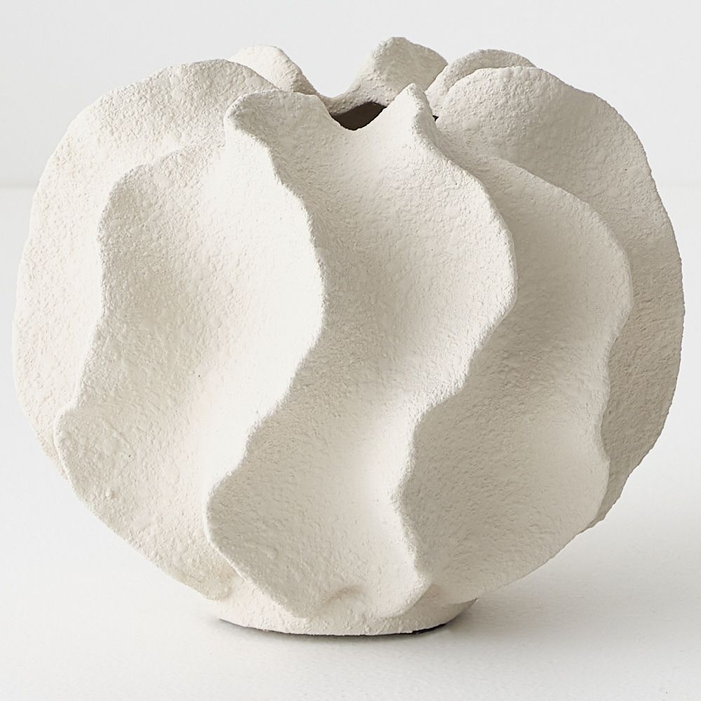 Salento Vase Limestone 13cmh x 16cmd - Pure Apotheca
