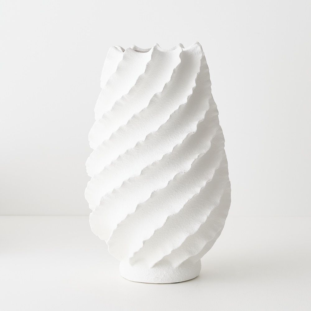 Salento Vase White 37cmH x 23cmD - Pure Apotheca