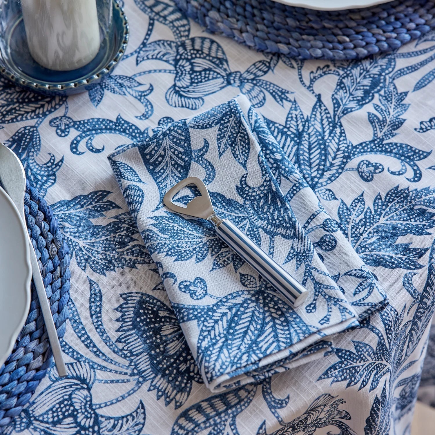 SAMARA DARK BLUE NAPKIN SET/4 - Pure Apotheca
