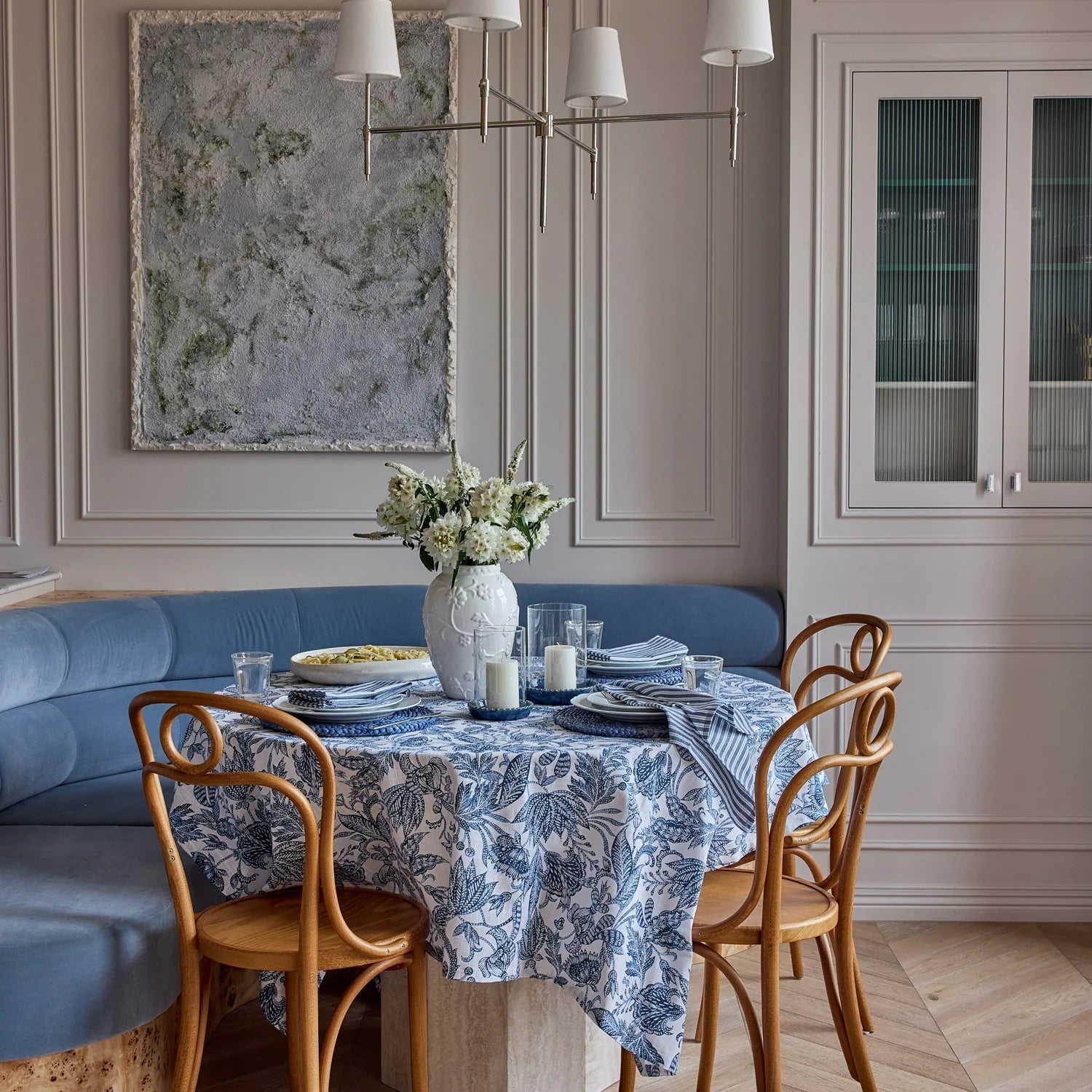 SAMARA DARK BLUE TABLECLOTH 150X350CM - Pure Apotheca