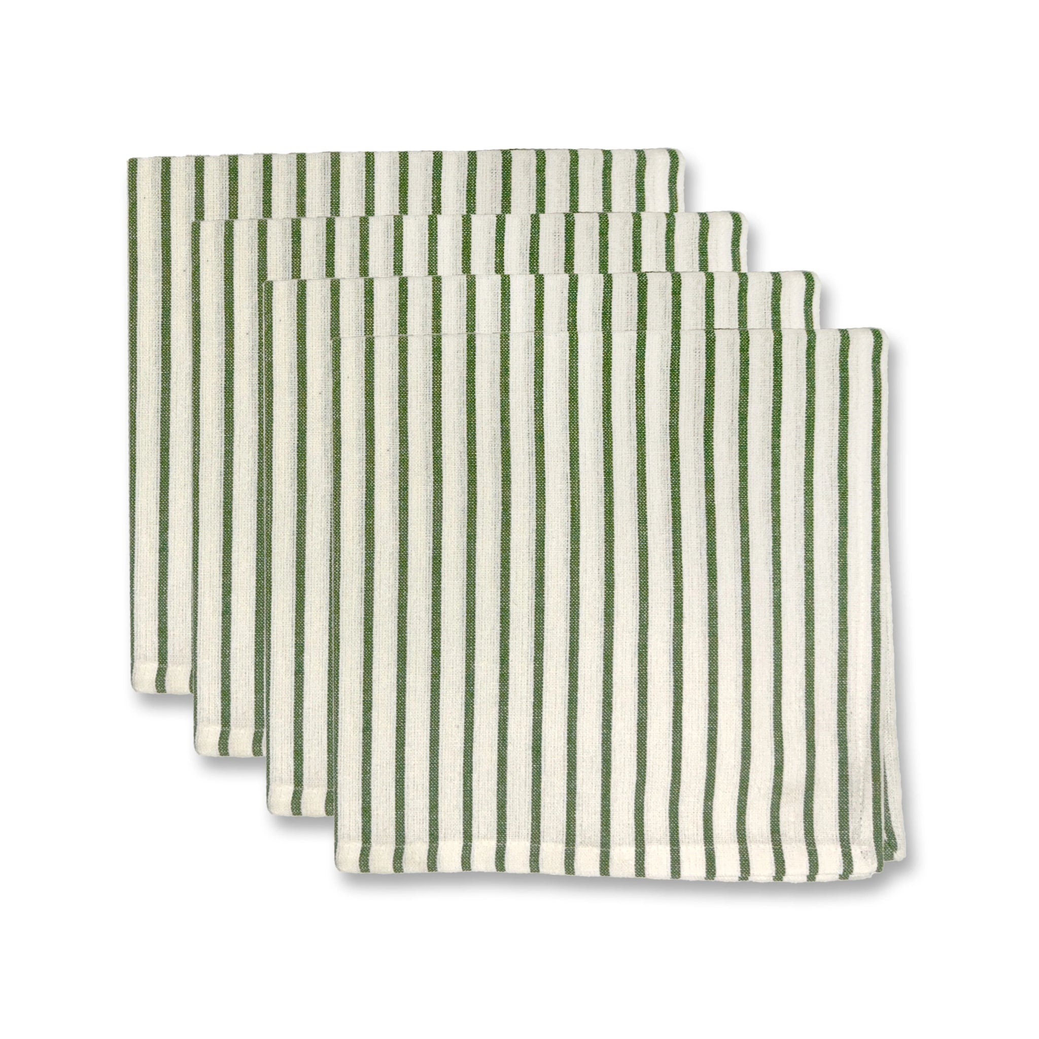 SAMARA GREEN STRIPE NAPKIN SET/4 - Pure Apotheca