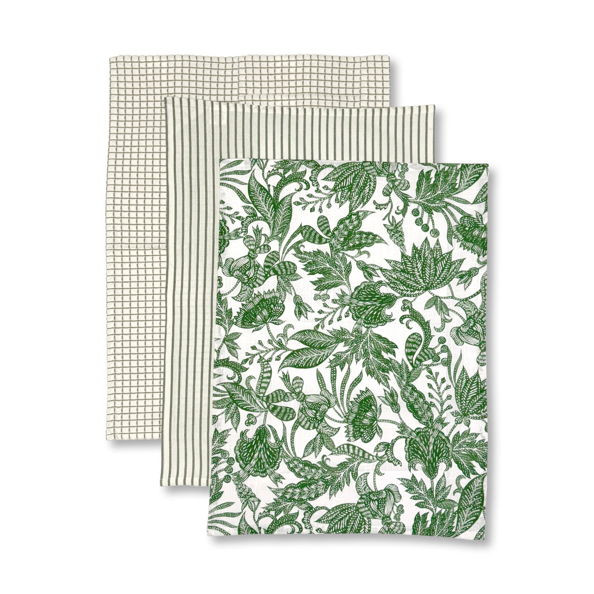SAMARA GREEN TEATOWEL 3PK - Pure Apotheca