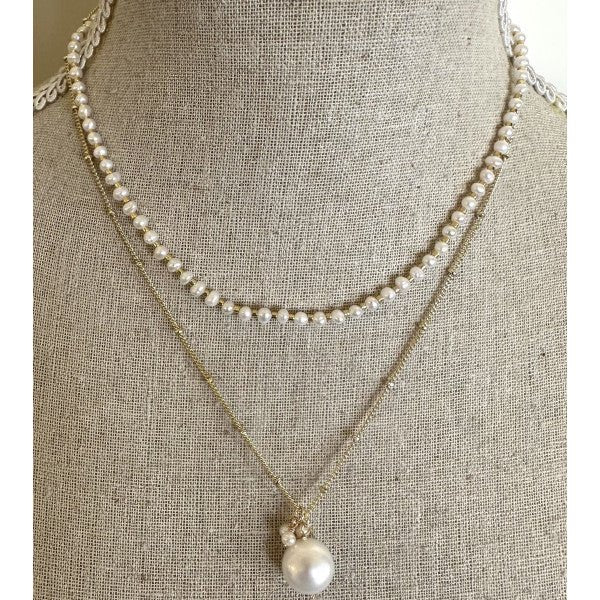 Samara Pearl Gold Chain Necklace - Pure Apotheca