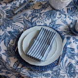SAMARA STRIPE DARK BLUE NAPKIN SET/4 - Pure Apotheca