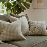 SAMIRA GREEN DIAMOND BLOCK PRINT CUSHION 50CM - Pure Apotheca