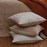 SAMIRA NEUTRAL DIAMOND BLOCK PRINT CUSHION 50CM - Pure Apotheca