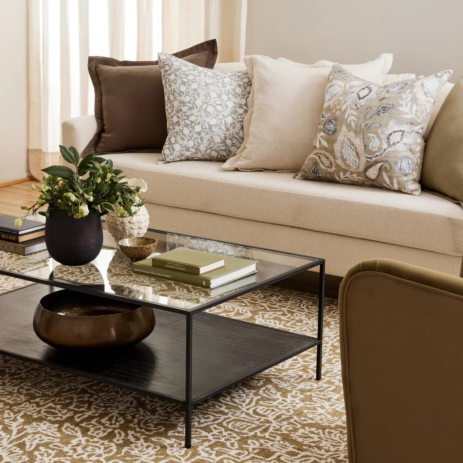 SAMSON GREEN / BEIGE CUSHION 55CM - Pure Apotheca