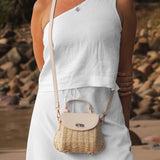 Sandy Raffia Crossbody Bag Vanilla - Pure Apotheca