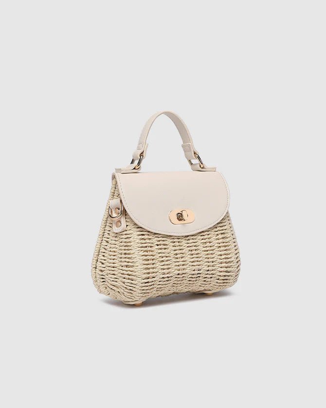 Sandy Raffia Crossbody Bag Vanilla - Pure Apotheca