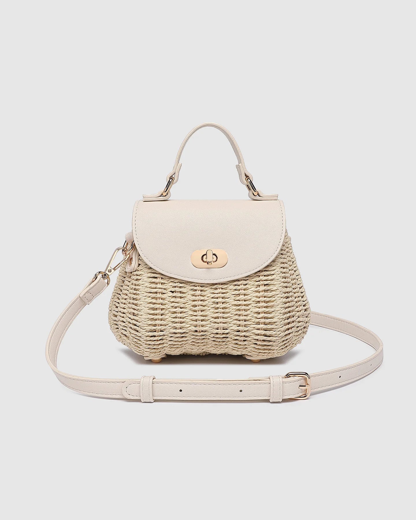 Sandy Raffia Crossbody Bag Vanilla - Pure Apotheca