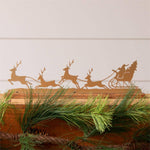 Santa And Reindeer Gold Silhouette - Pure Apotheca