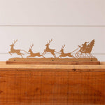 Santa And Reindeer Gold Silhouette - Pure Apotheca