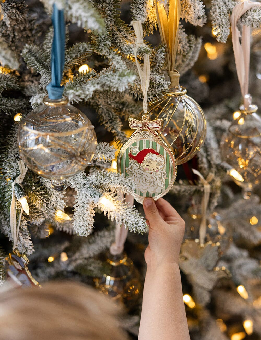Santa Picture Frame Enamel Ornament - Pure Apotheca