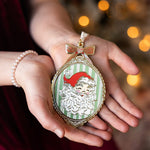 Santa Picture Frame Enamel Ornament - Pure Apotheca