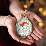 Santa Picture Frame Enamel Ornament - Pure Apotheca