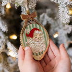 Santa Picture Frame Enamel Ornament - Pure Apotheca