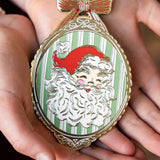 Santa Picture Frame Enamel Ornament - Pure Apotheca