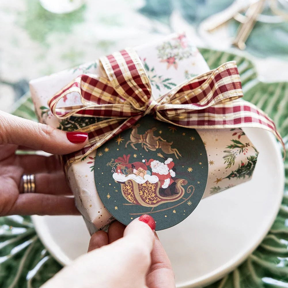 Santa Sleigh Gift Tags 6pk - Pure Apotheca