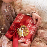 Santa Sleigh Ride Enamel Ornament - Pure Apotheca