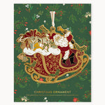 Santa Sleigh Ride Enamel Ornament - Pure Apotheca