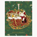 Santa Sleigh Ride Enamel Ornament - Pure Apotheca