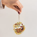 Santa Sleigh Ride Enamel Ornament - Pure Apotheca