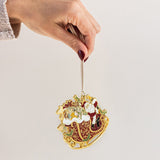 Santa Sleigh Ride Enamel Ornament - Pure Apotheca