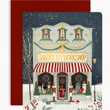 Santa Toys Workshop Christmas Card - Pure Apotheca