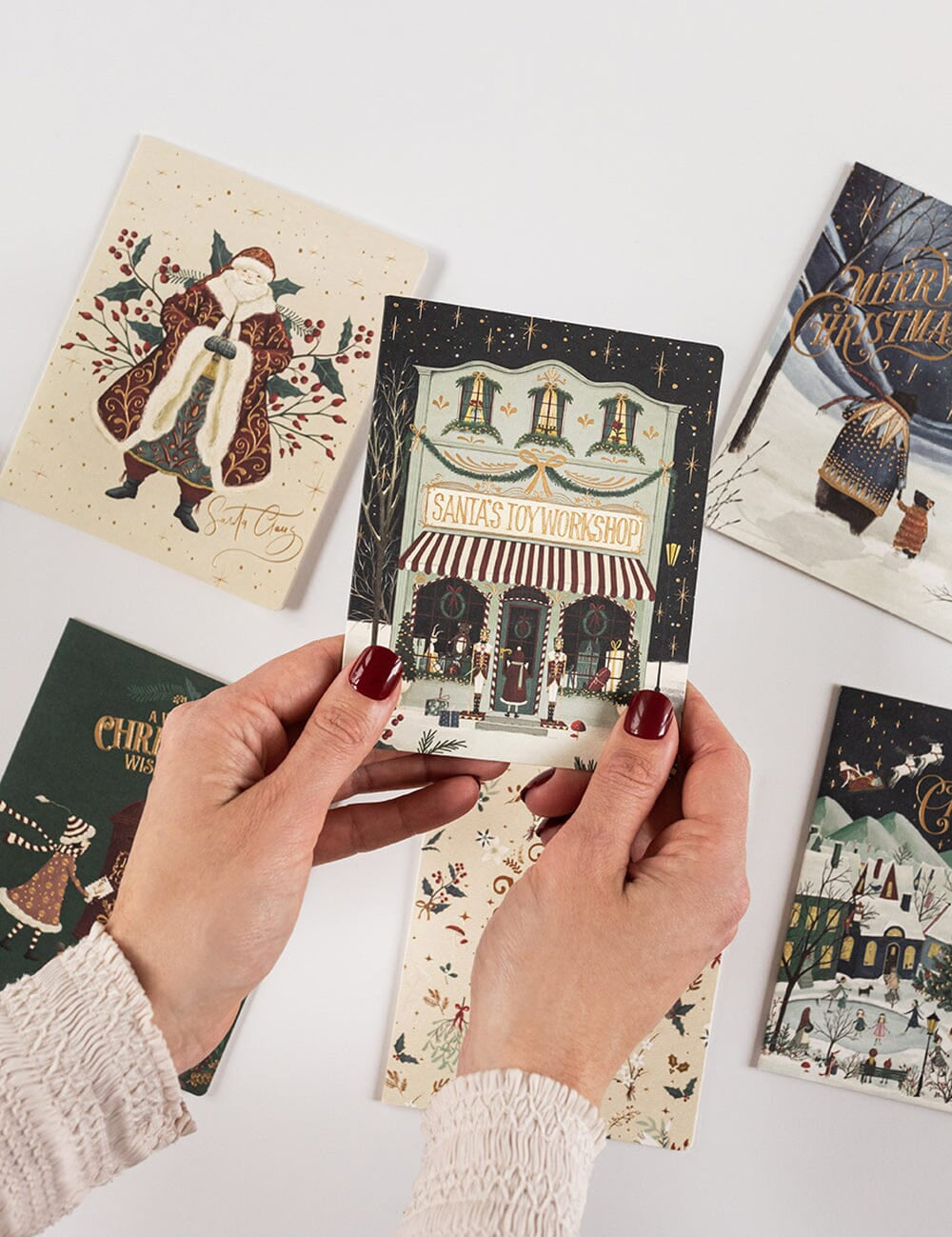 Santa Toys Workshop Christmas Card - Pure Apotheca